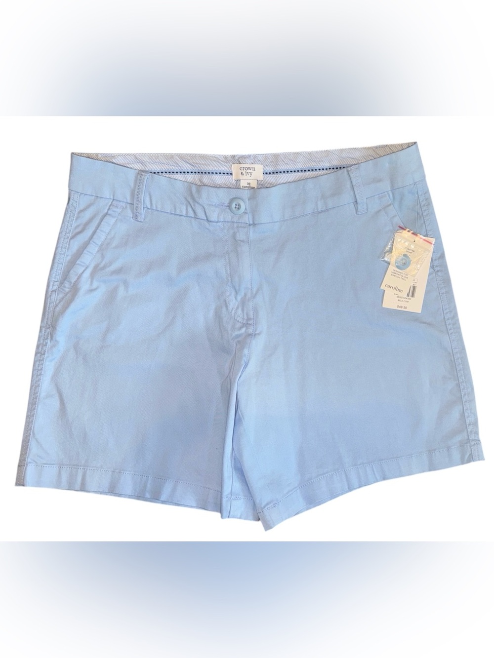 Crown & Ivy "Caroline" mid-rise chino shorts
